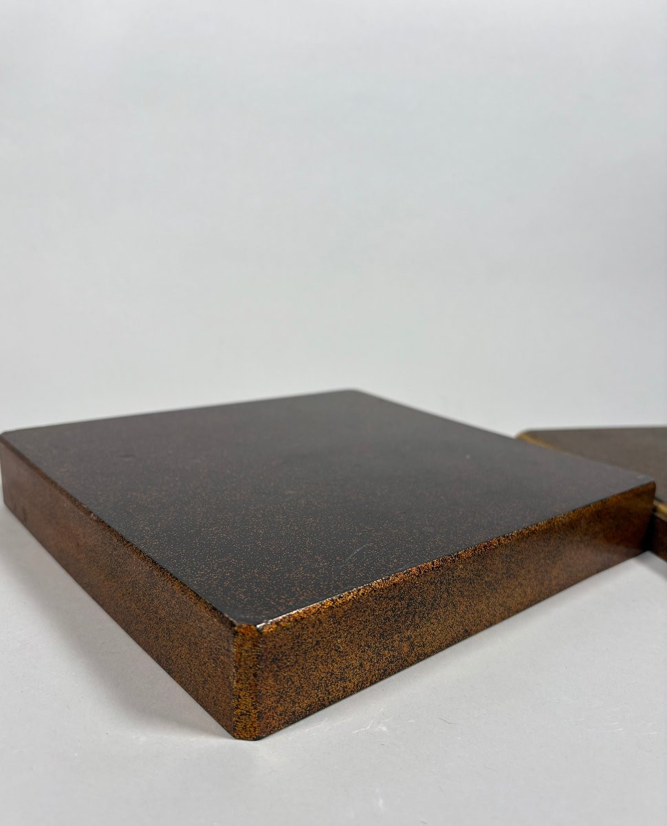 Japan - Mid-edo Period (1603-1868) Suzuribako Lacquer Calligraphy Box Nashiji-photo-5