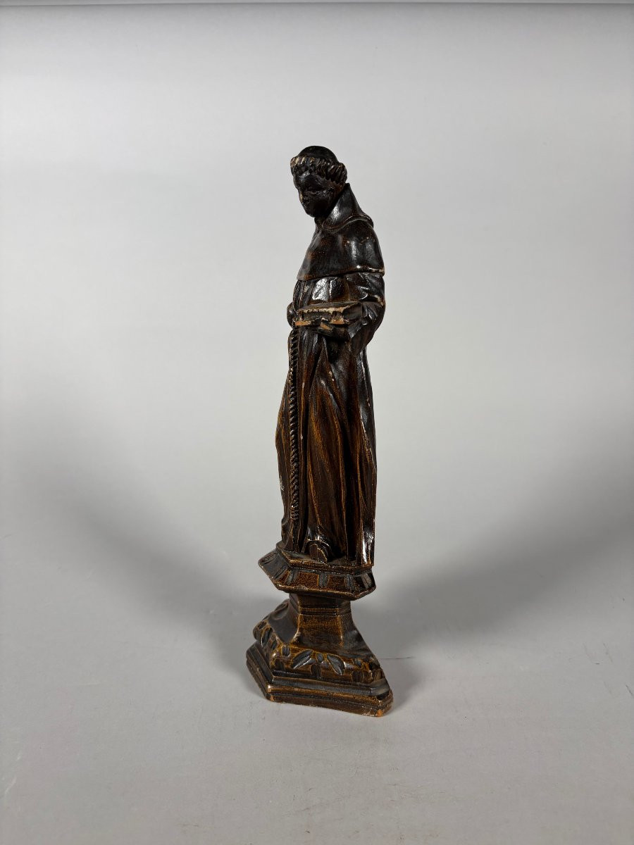 Sculpture, Saint François d'Assise , XVIIème siècle - 31 cm - Bois-photo-1