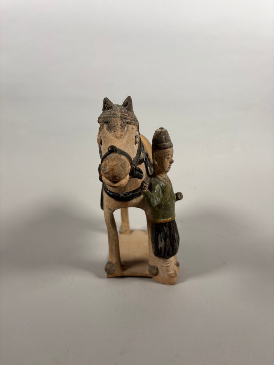 Ming Dynasty Mingqi Figurine Of A Groom, Terracotta - China, 22cm, Archaeology-photo-4