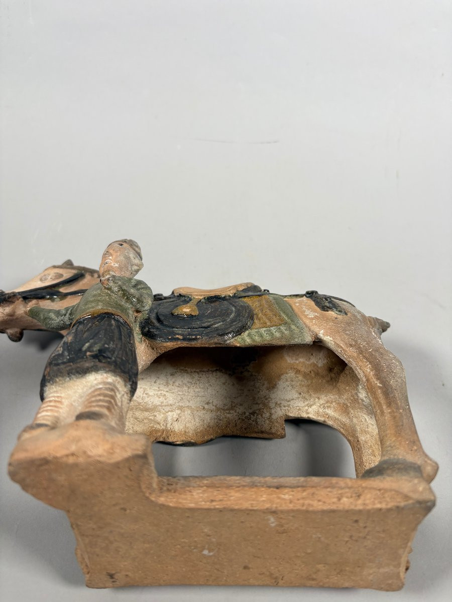 Ming Dynasty Mingqi Figurine Of A Groom, Terracotta - China, 22cm, Archaeology-photo-5