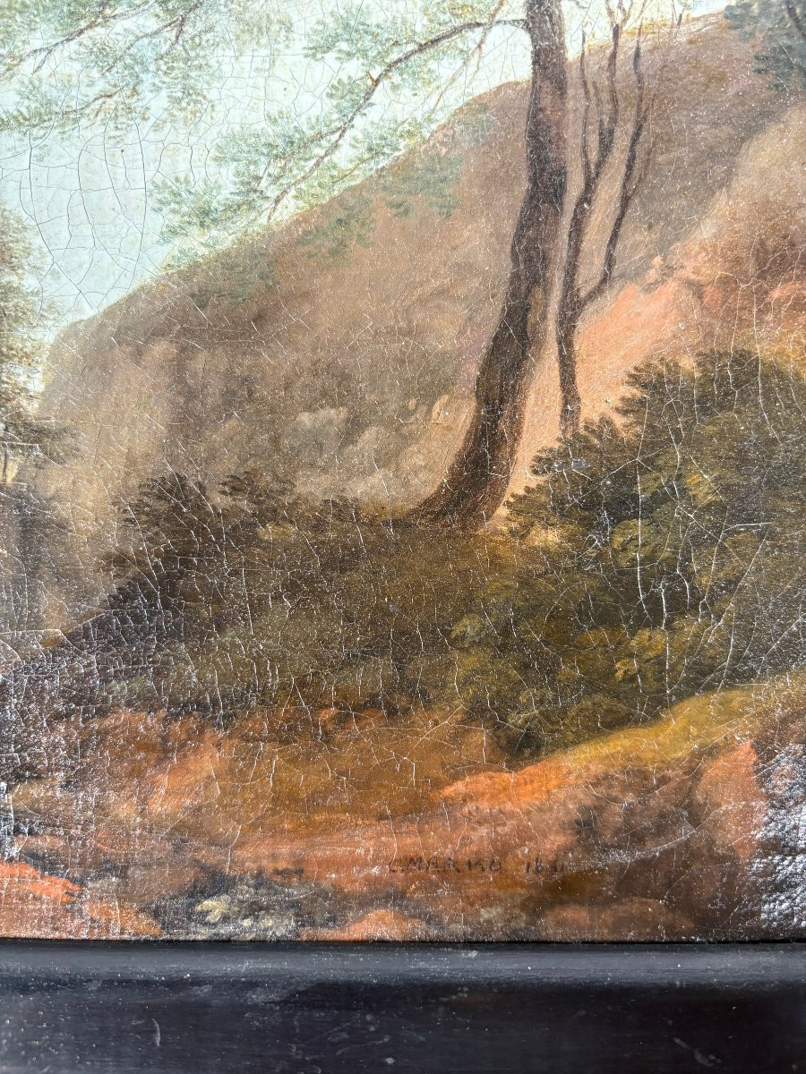 Karl I MARKO (1791-1860) - Voyageurs dans un paysage Italien-photo-2