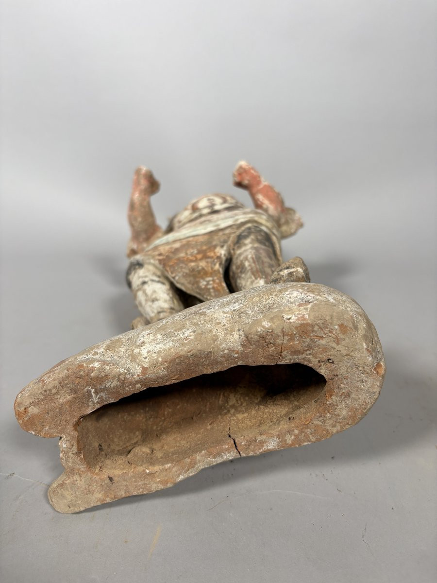 Sculpture d'un Lokapala Mingqi Chine Époque TANG (618-907) mingqi-photo-2