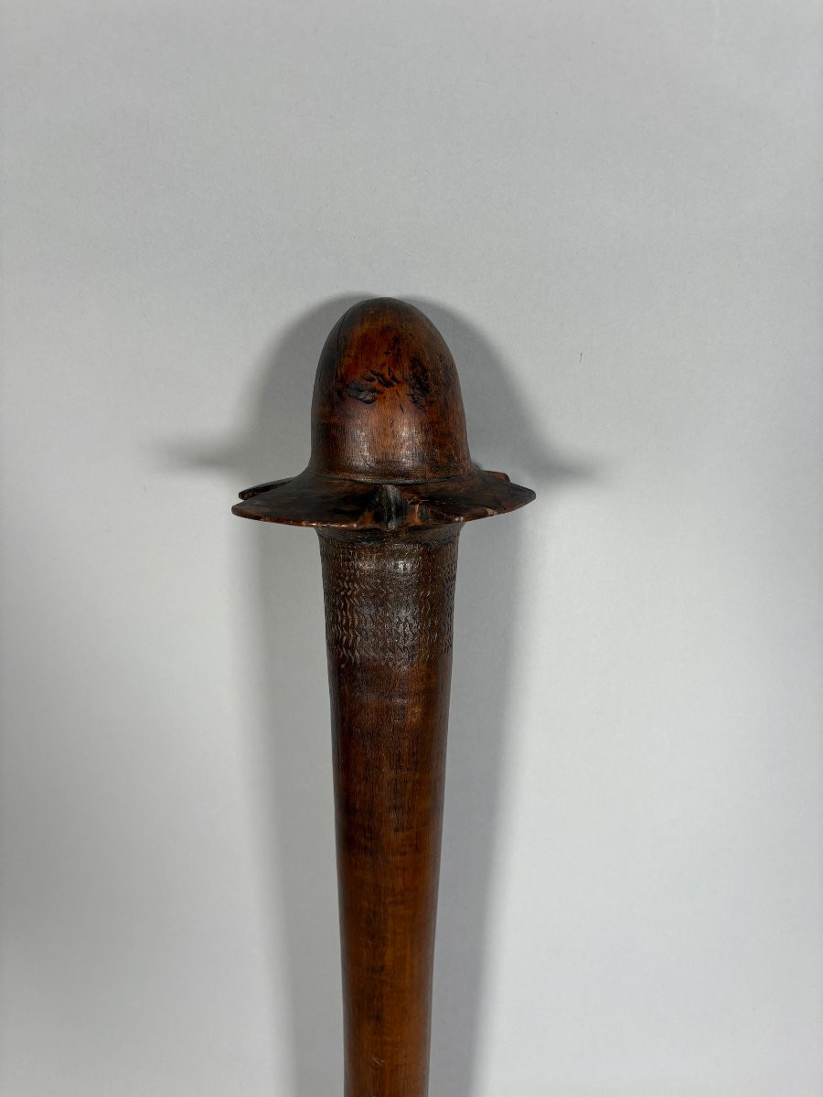  Massue casse-tête de guerre phallique, Kanak, Nouvelle Calédonie-photo-2