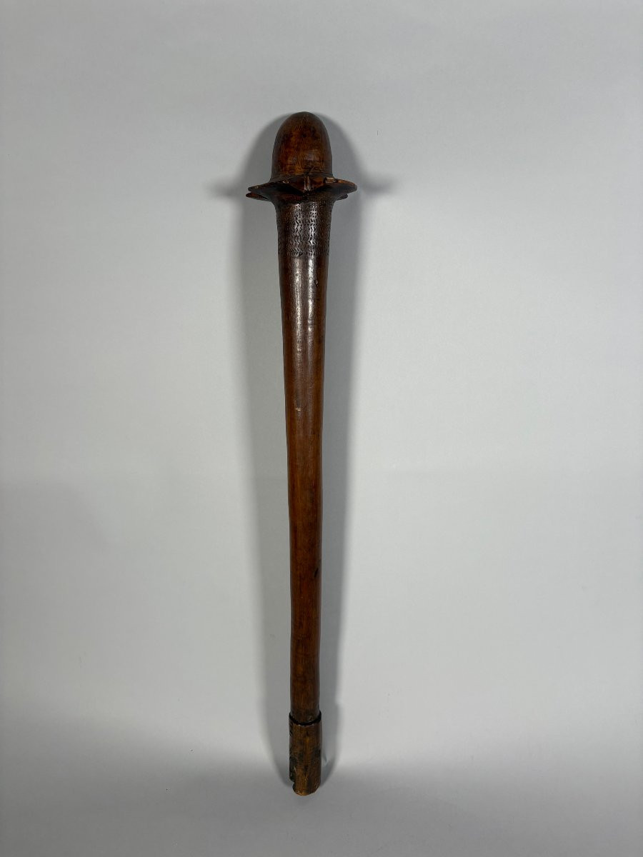  Massue casse-tête de guerre phallique, Kanak, Nouvelle Calédonie-photo-1