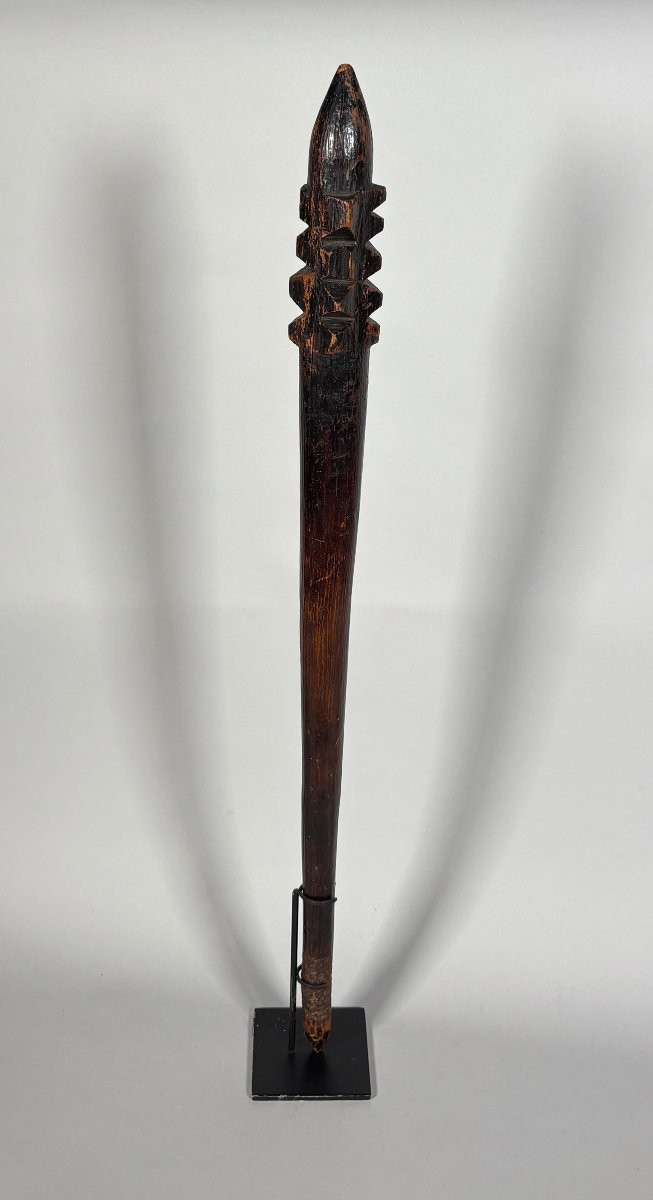 Massue casse-tête de guerre Aborigène, Queensland, Australie. Océanie-photo-3