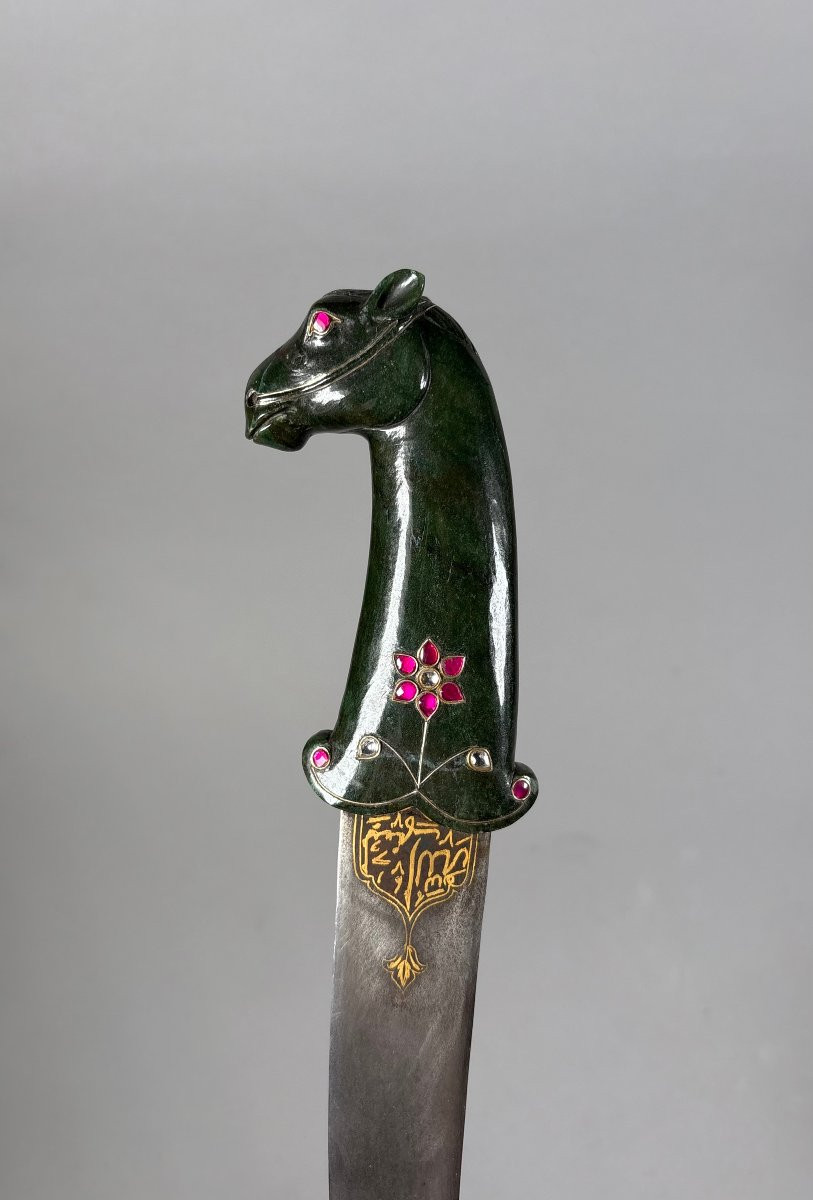 Horse-headed Jade Kard Dagger India Mughal Dynasty (1526-1857)-photo-4