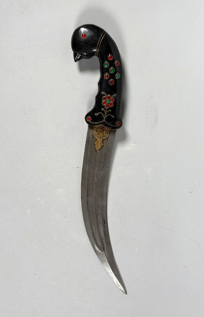 Kard Birdhead Jade Dagger India Mughal Dynasty (1526-1857)