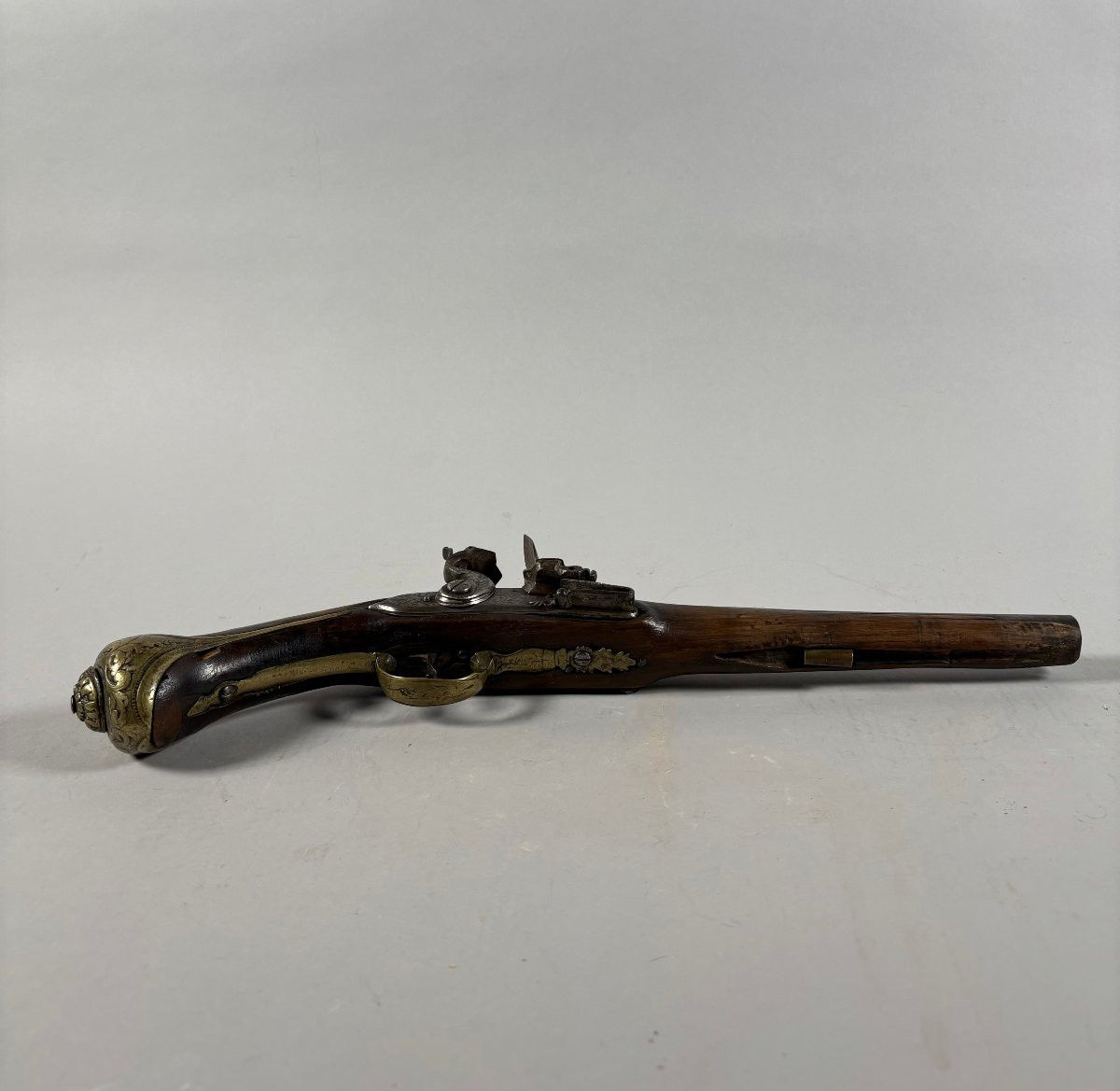 Spanish Flintlock Pistol 18th Century Circa 1700-photo-4