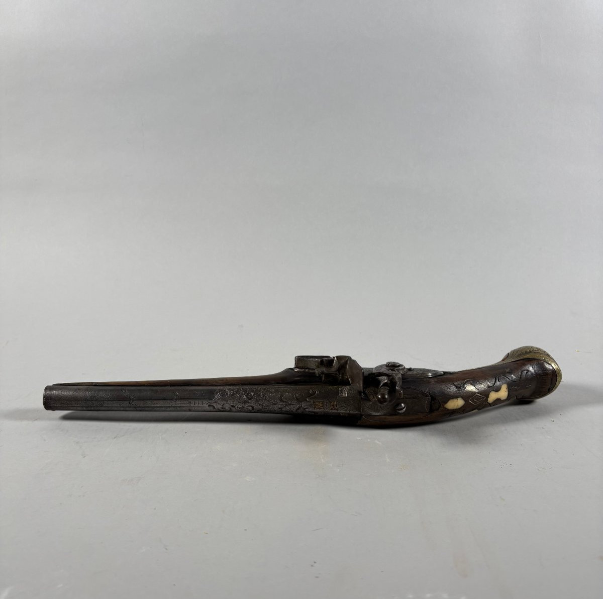 Spanish Flintlock Pistol 18th Century Circa 1700-photo-2