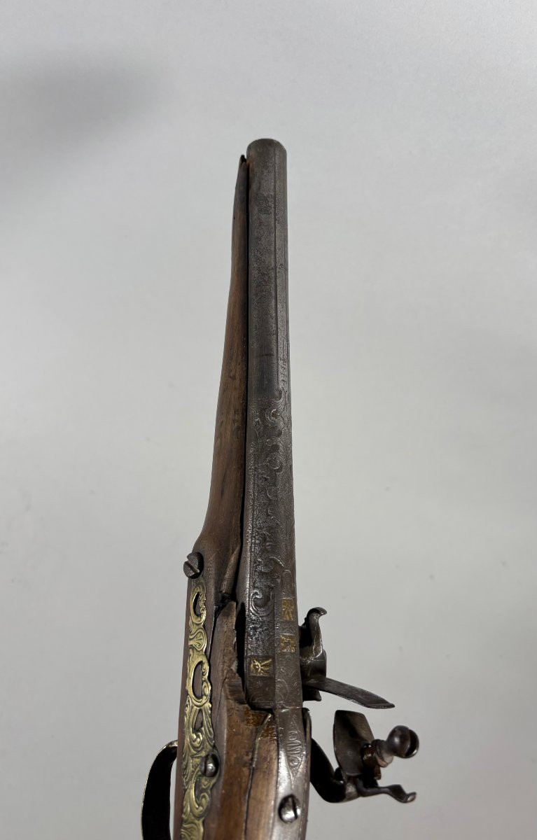 Spanish Flintlock Pistol 18th Century Circa 1700-photo-3