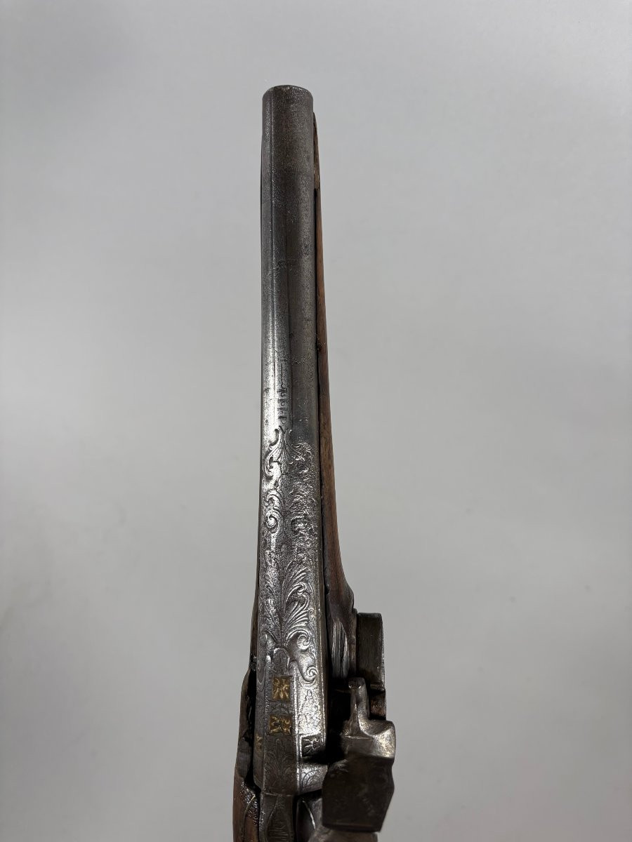 Spanish Flintlock Pistol 18th Century Circa 1700-photo-4