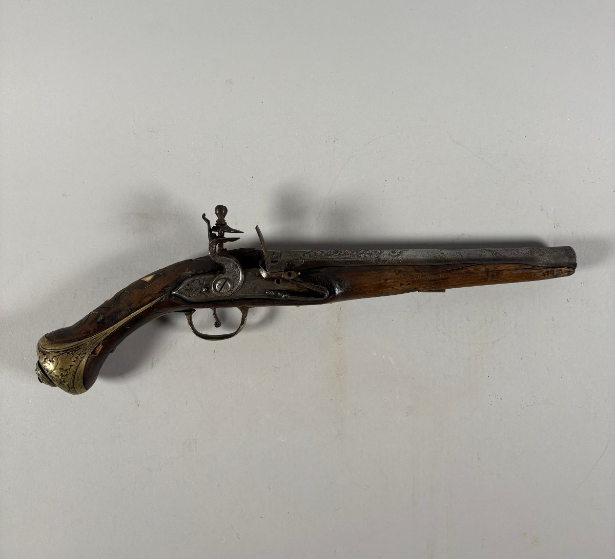 Spanish Flintlock Pistol 18th Century Circa 1700