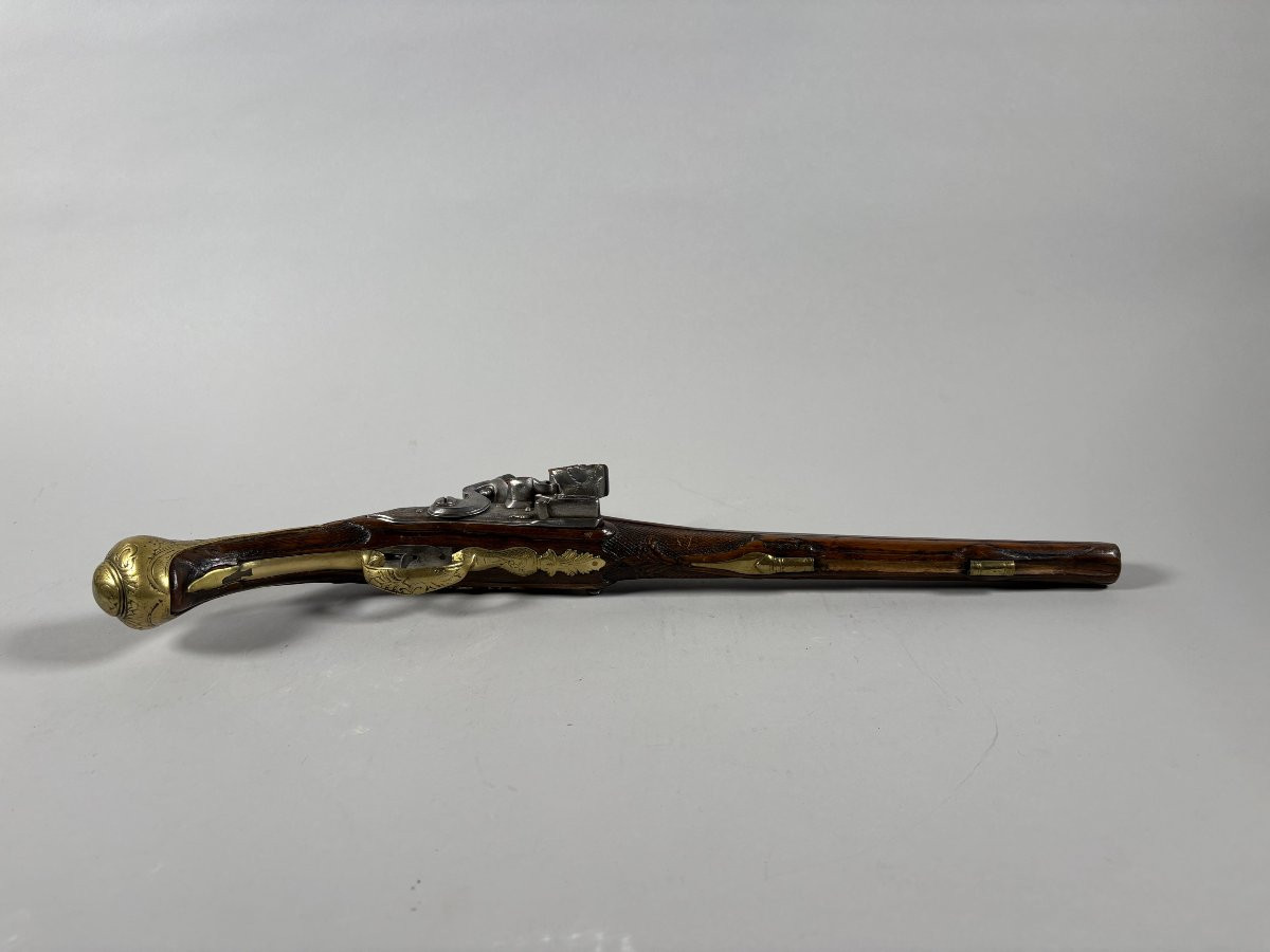 Oriental Flintlock Pistol 18th Century Circa 1750-photo-3