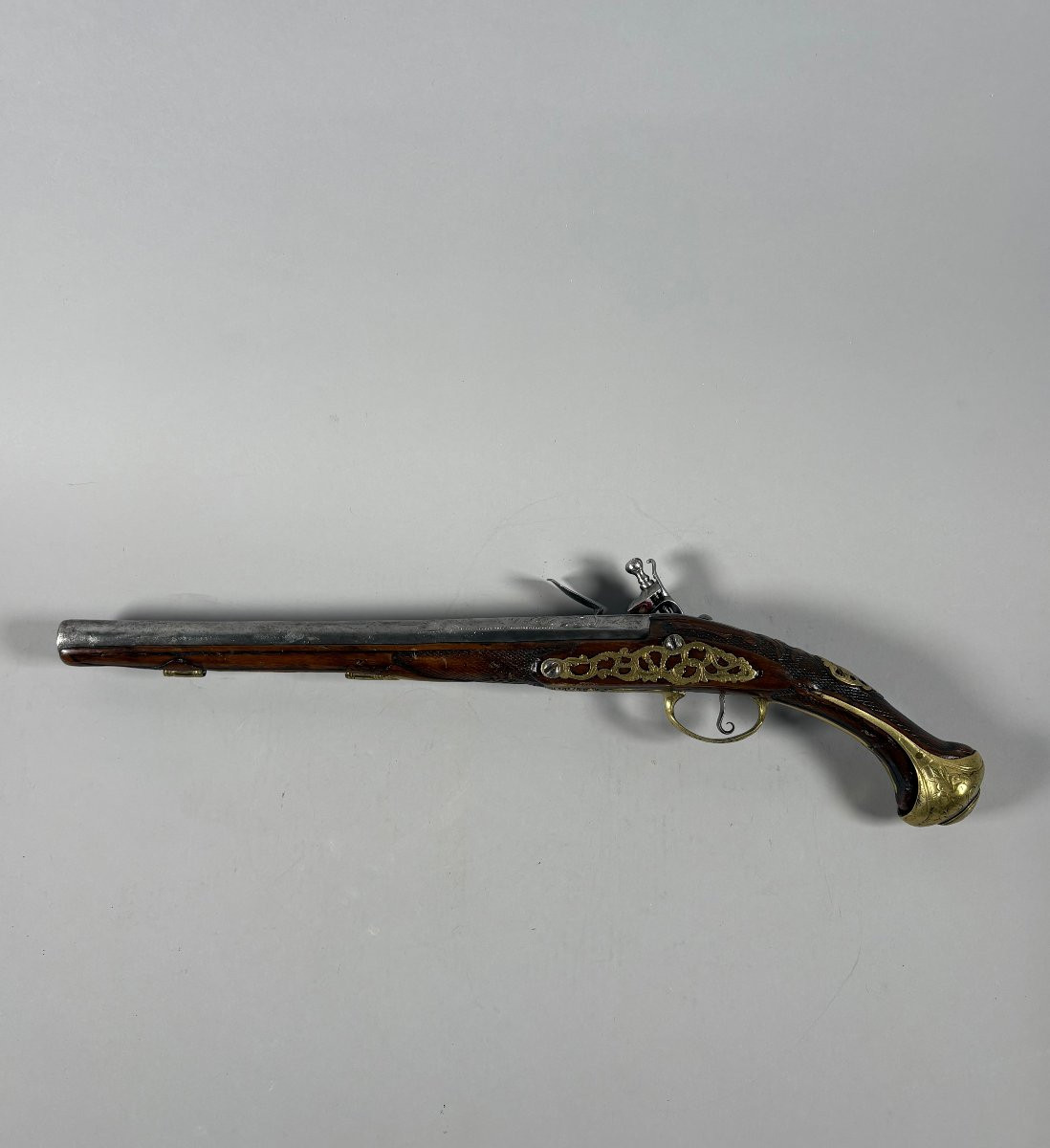 Oriental Flintlock Pistol 18th Century Circa 1750-photo-1