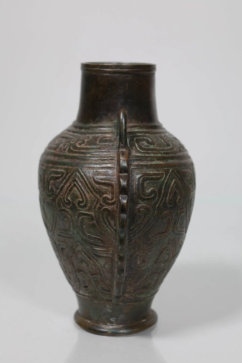 Vase cérémoniel en bronze Dynastie Ming (1368-1644) - Chine-photo-2
