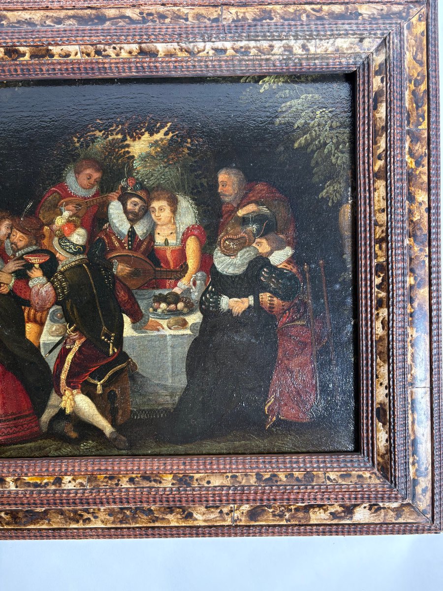 Attributed To David Vinckboons (1576–1629), 17th-century Flemish School, Oil On Panel-photo-4