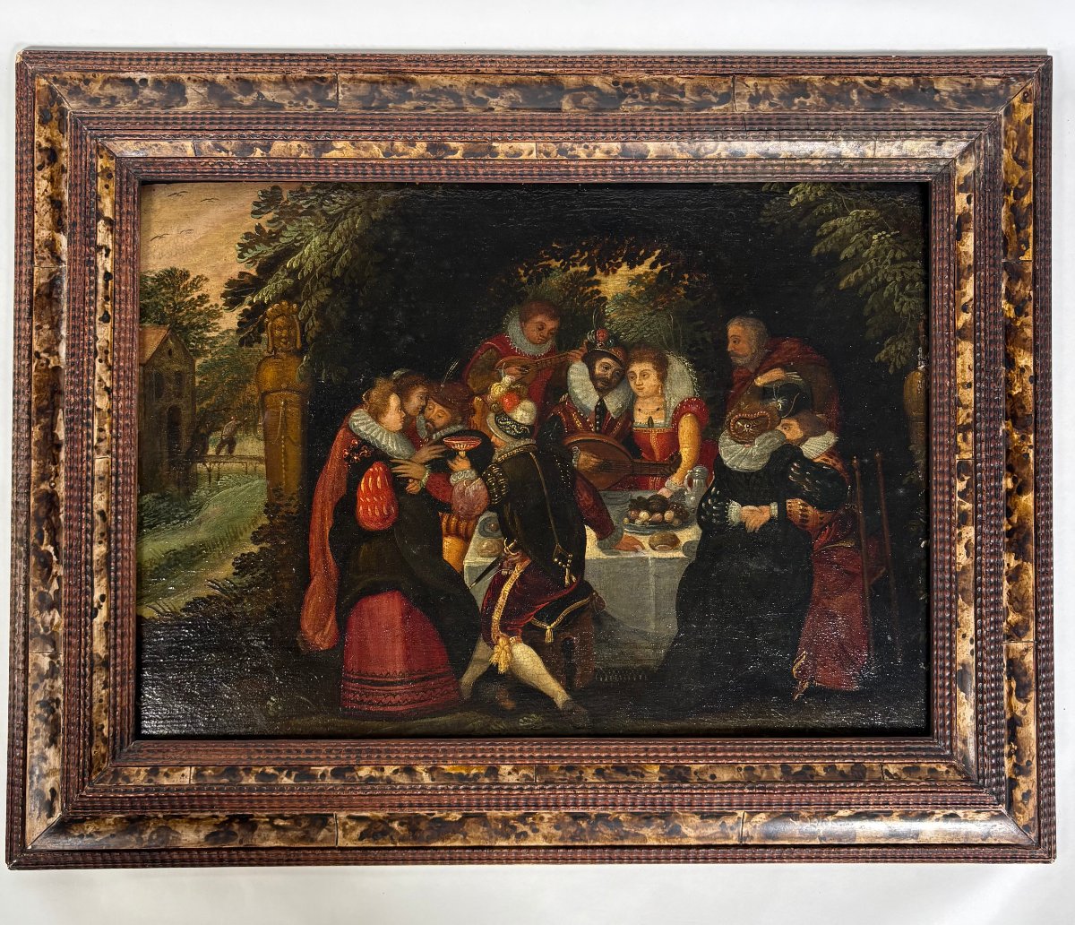 Attributed To David Vinckboons (1576–1629), 17th-century Flemish School, Oil On Panel-photo-2