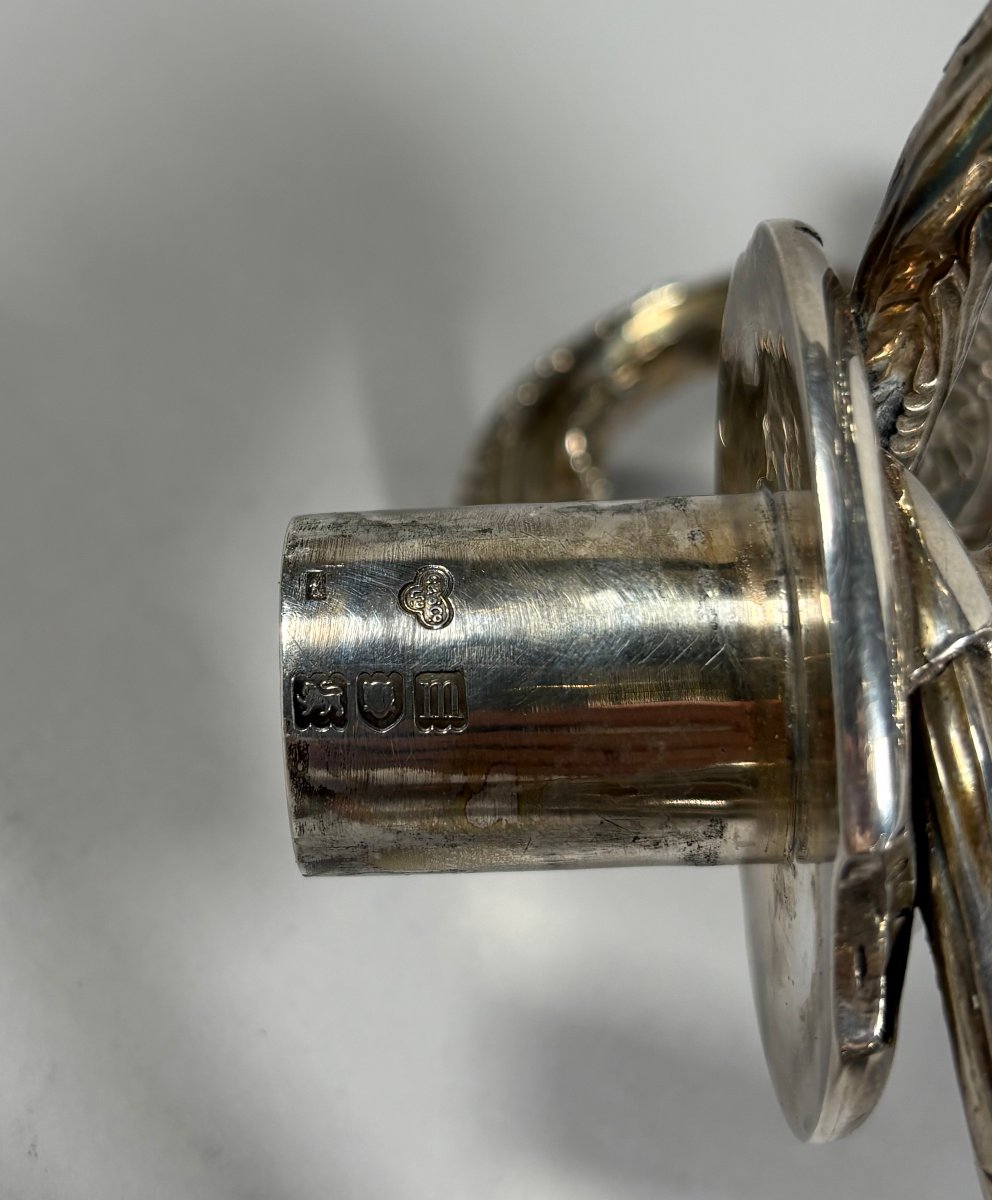 Paire de Candélabres rocailles en argent massif 950 Style Louis XV  XVIIIeme siècle -photo-6