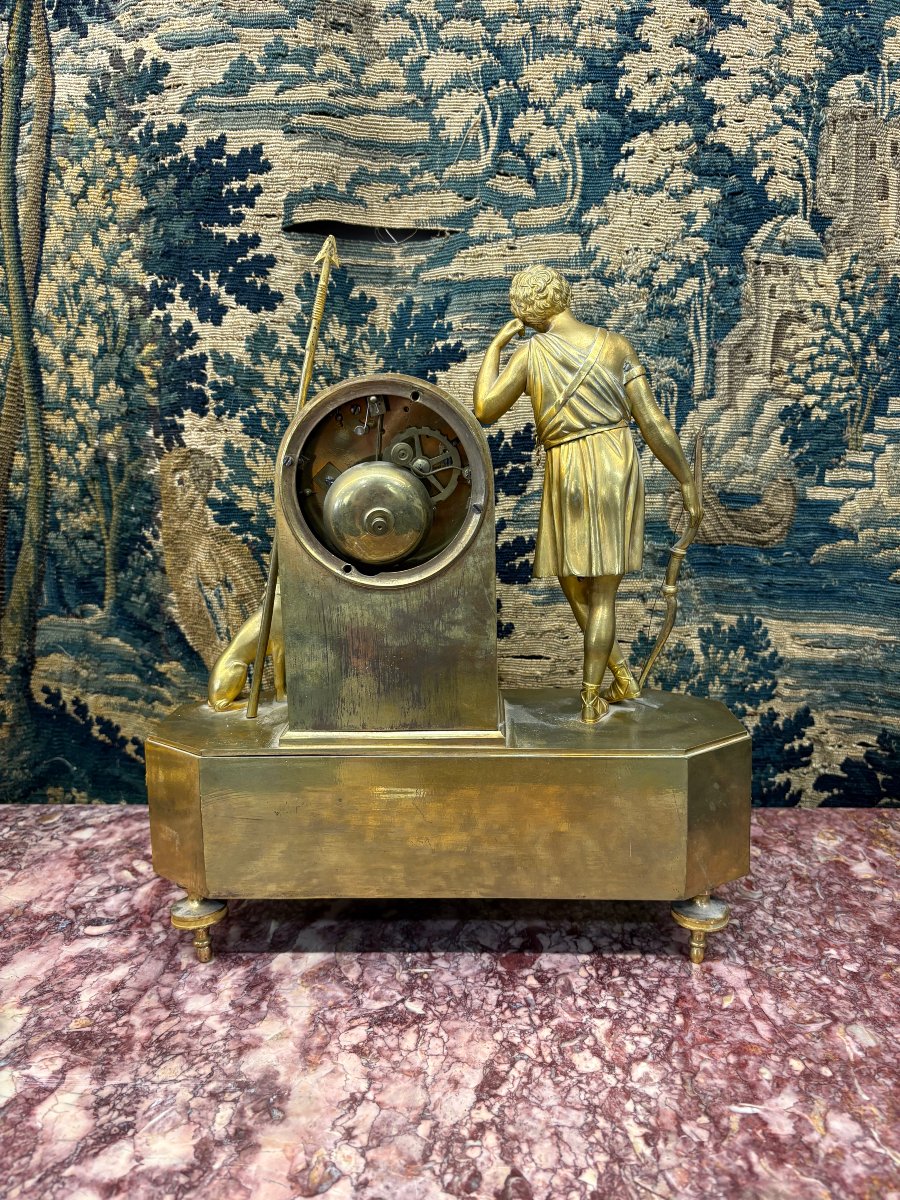 Clock   "melancholic Love," Empire Period, 19th Century, Circa 1800-photo-2