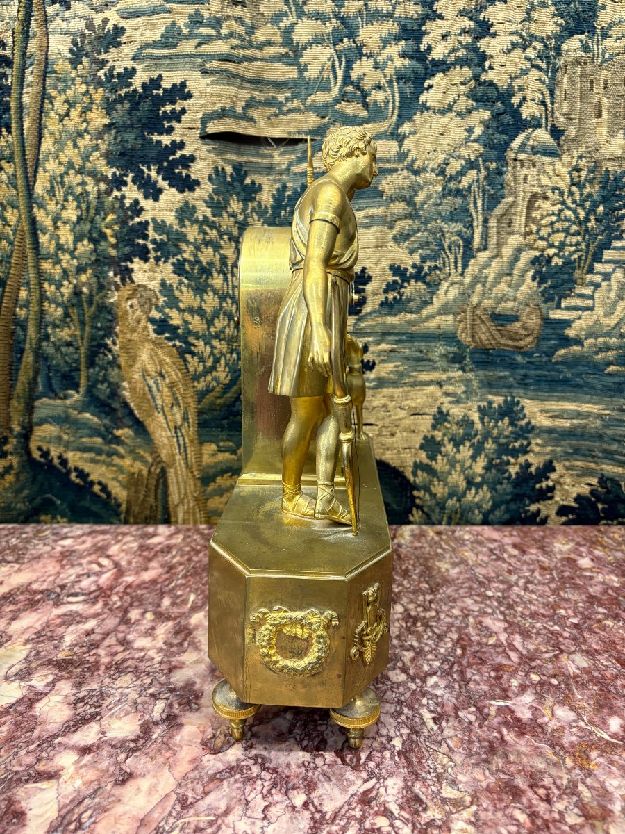 Clock   "melancholic Love," Empire Period, 19th Century, Circa 1800-photo-3