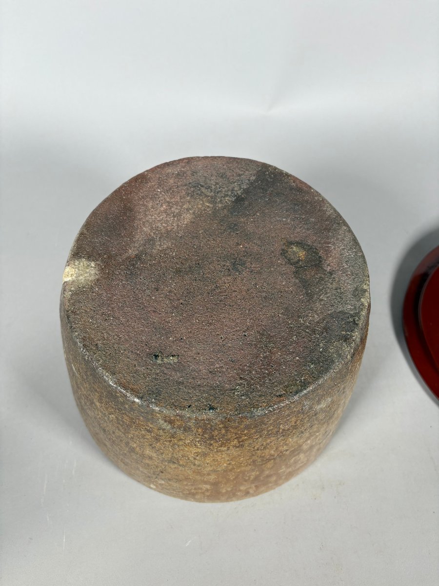 Stoneware And Lacquer Water Container - Japan - Edo Period (1615–1868)-photo-4