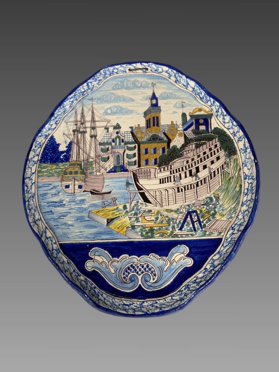 19th-century Earthenware Plate From Makkum 