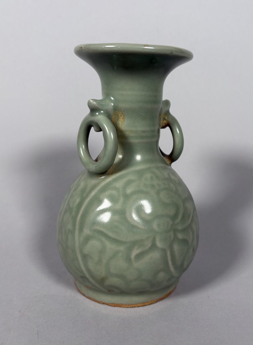 Vase en grès céladon Longquan Dynastie Yuan-Ming - Chine-photo-2