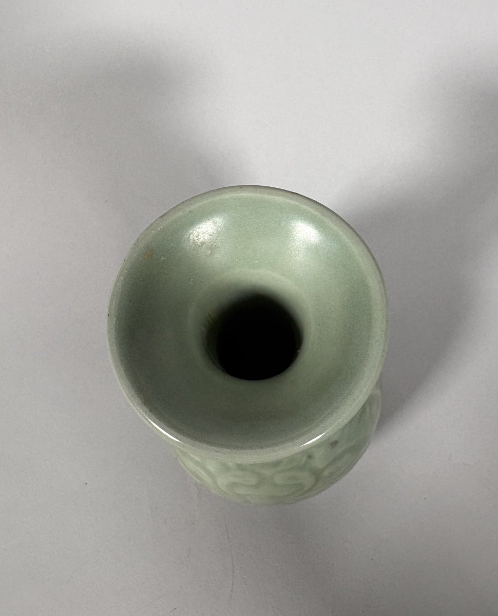 Vase en grès céladon Longquan Dynastie Yuan-Ming - Chine-photo-3