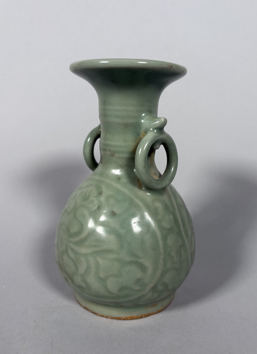 Vase en grès céladon Longquan Dynastie Yuan-Ming - Chine-photo-4