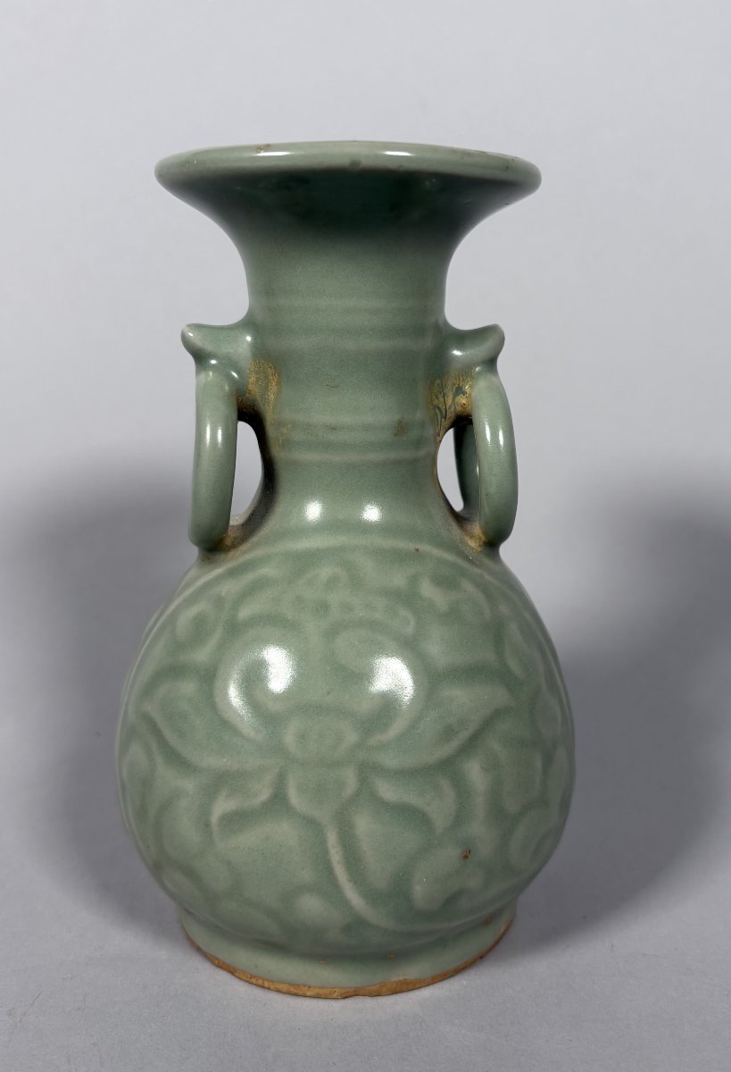 Vase en grès céladon Longquan Dynastie Yuan-Ming - Chine-photo-2