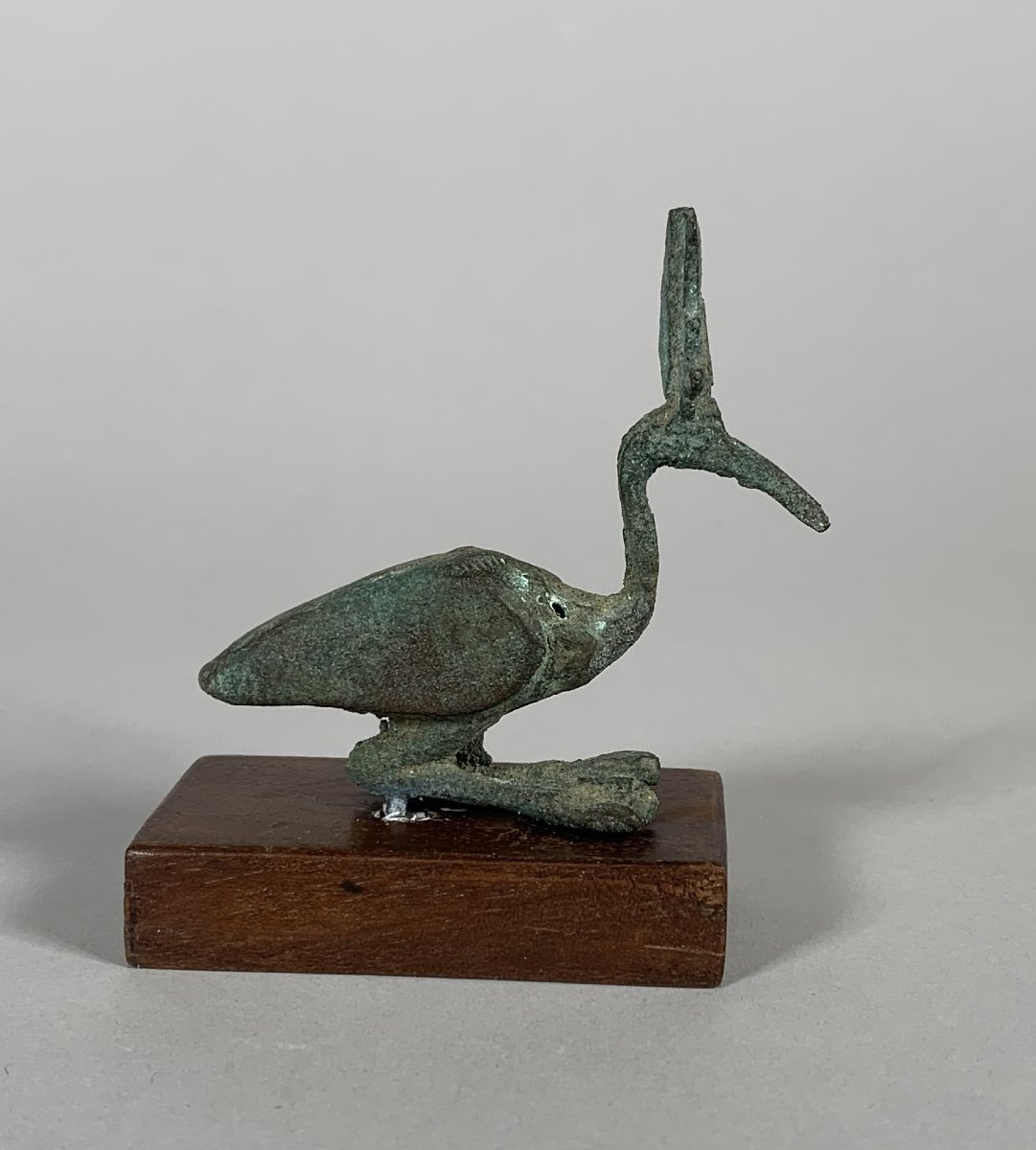 Statuette de THOT-IBIS Bronze à patine verte   Egypte période Ptolemaique 332–30 av. J.-C.-photo-1