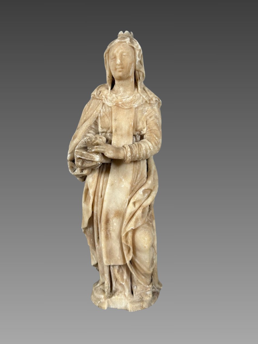 Flandre -Sainte Anne XVIe siècle - Sculpture en albâtre  