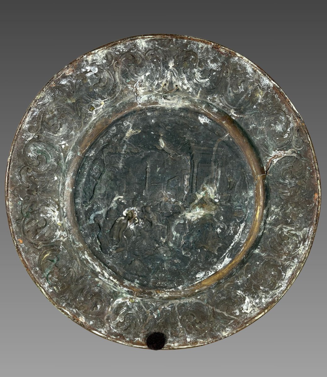 After Hans Jakob Bayr (1574–1628)  Offering Plate: Athena On Mount Parnassus - 17th Century  -photo-2