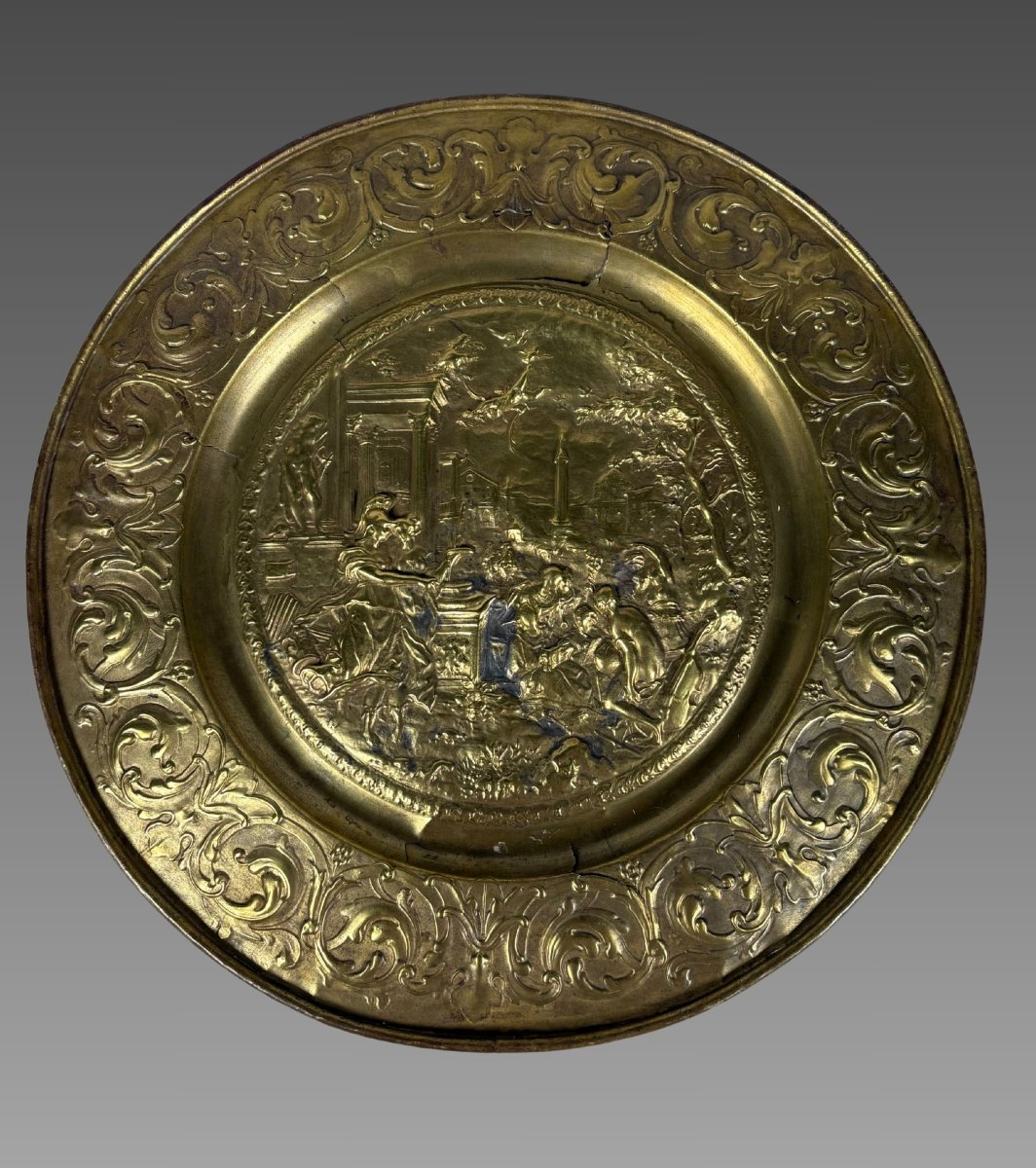 After Hans Jakob Bayr (1574–1628)  Offering Plate: Athena On Mount Parnassus - 17th Century  -photo-3