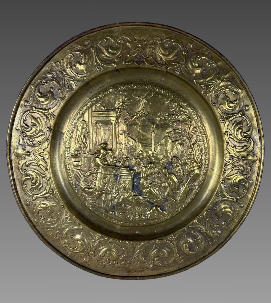 After Hans Jakob Bayr (1574–1628)  Offering Plate: Athena On Mount Parnassus - 17th Century  
