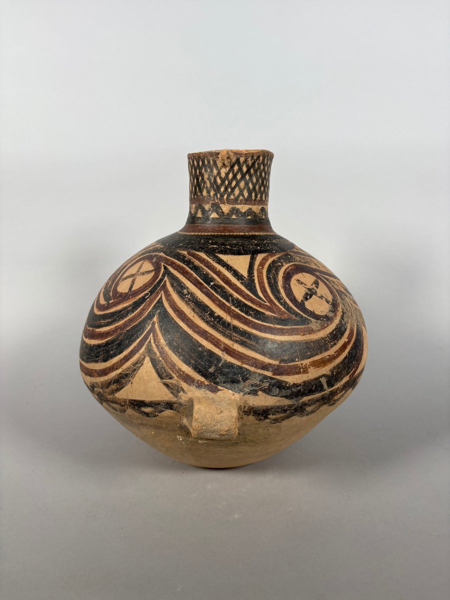 Vase en terre cuite peinte période néolithique, Yangshao 4500-3000 BC archéologie-photo-4