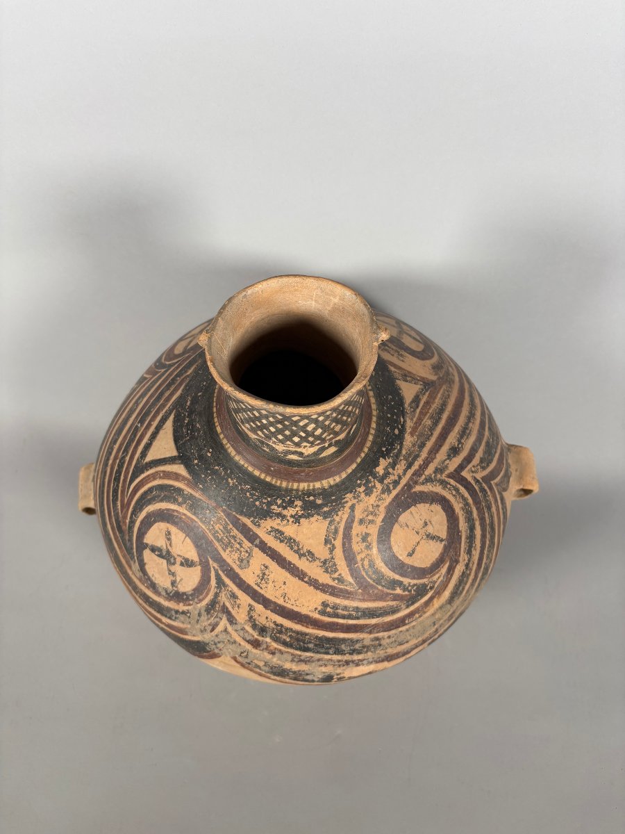 Vase en terre cuite peinte période néolithique, Yangshao 4500-3000 BC archéologie-photo-3