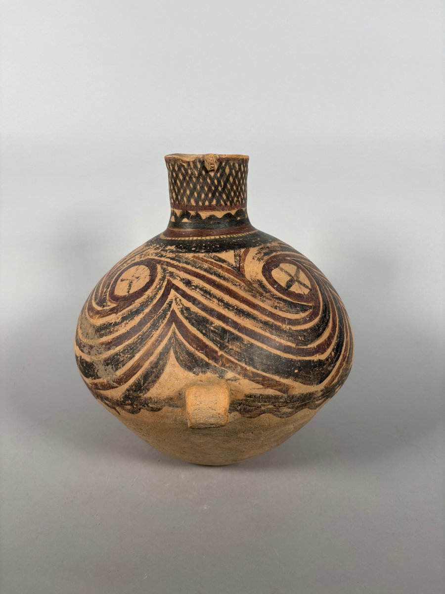 Vase en terre cuite peinte période néolithique, Yangshao 4500-3000 BC archéologie-photo-4