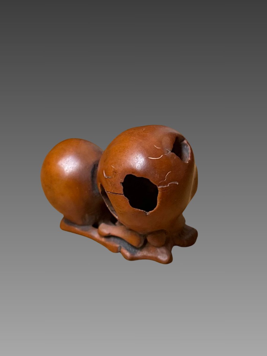Netsuke With Skulls, Japan, Meiji Era, 19th Century-photo-3
