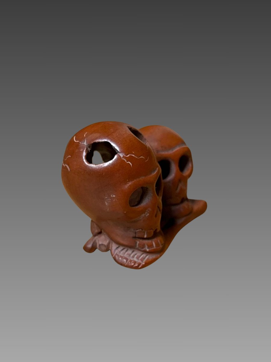 Netsuke With Skulls, Japan, Meiji Era, 19th Century-photo-1