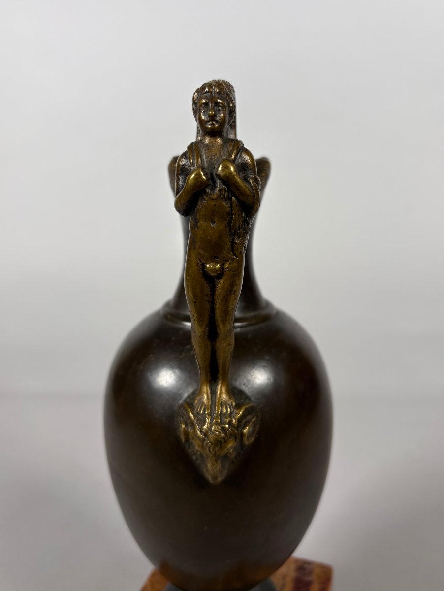 Œnochoé en bronze d'après la Grece Antique XIXeme siecle Grand tour-photo-1