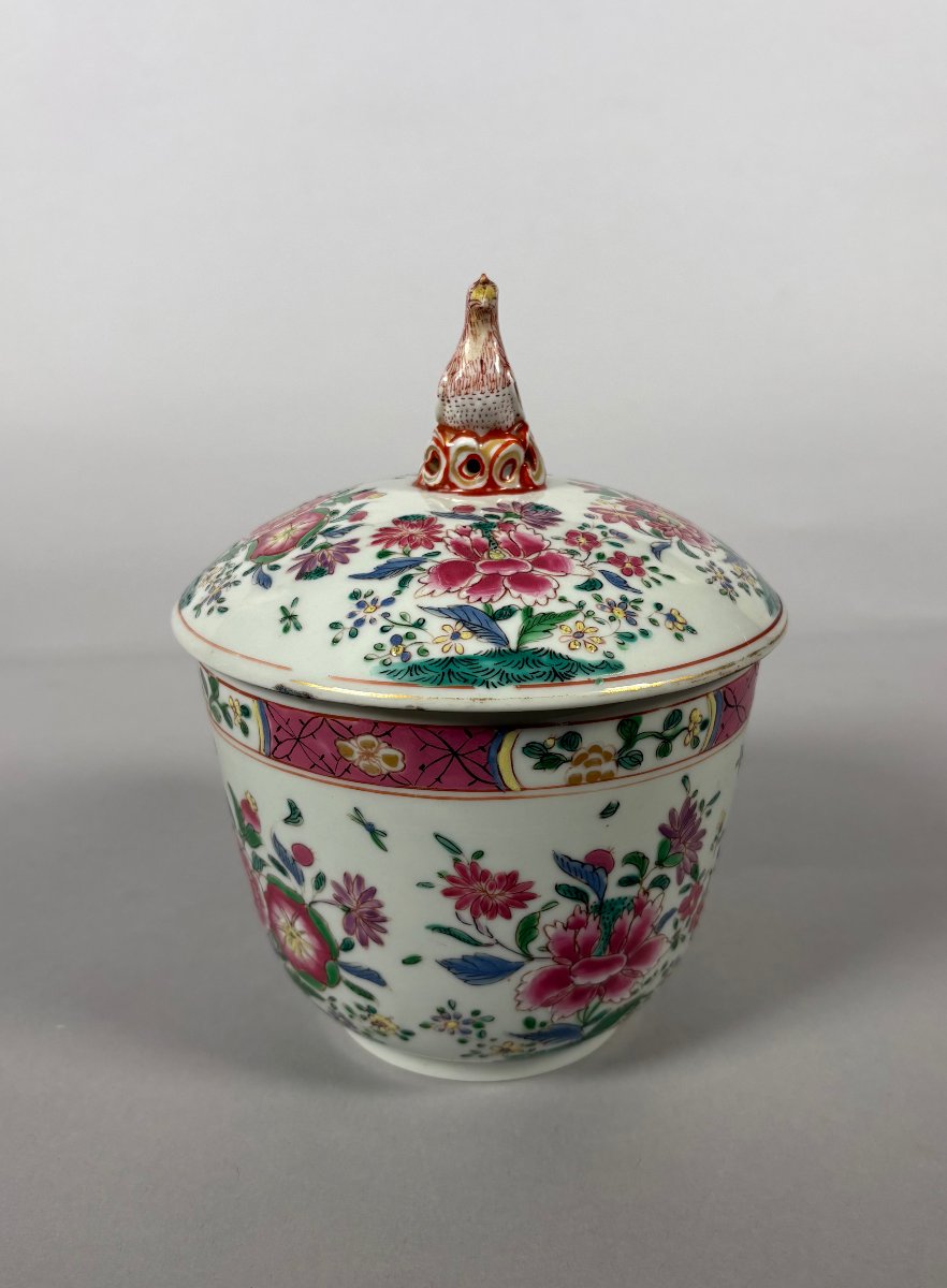 Bouillon en porcelaine - Compagnie des indes orientales - XVIIIe - Chine - Famille Rose -photo-2