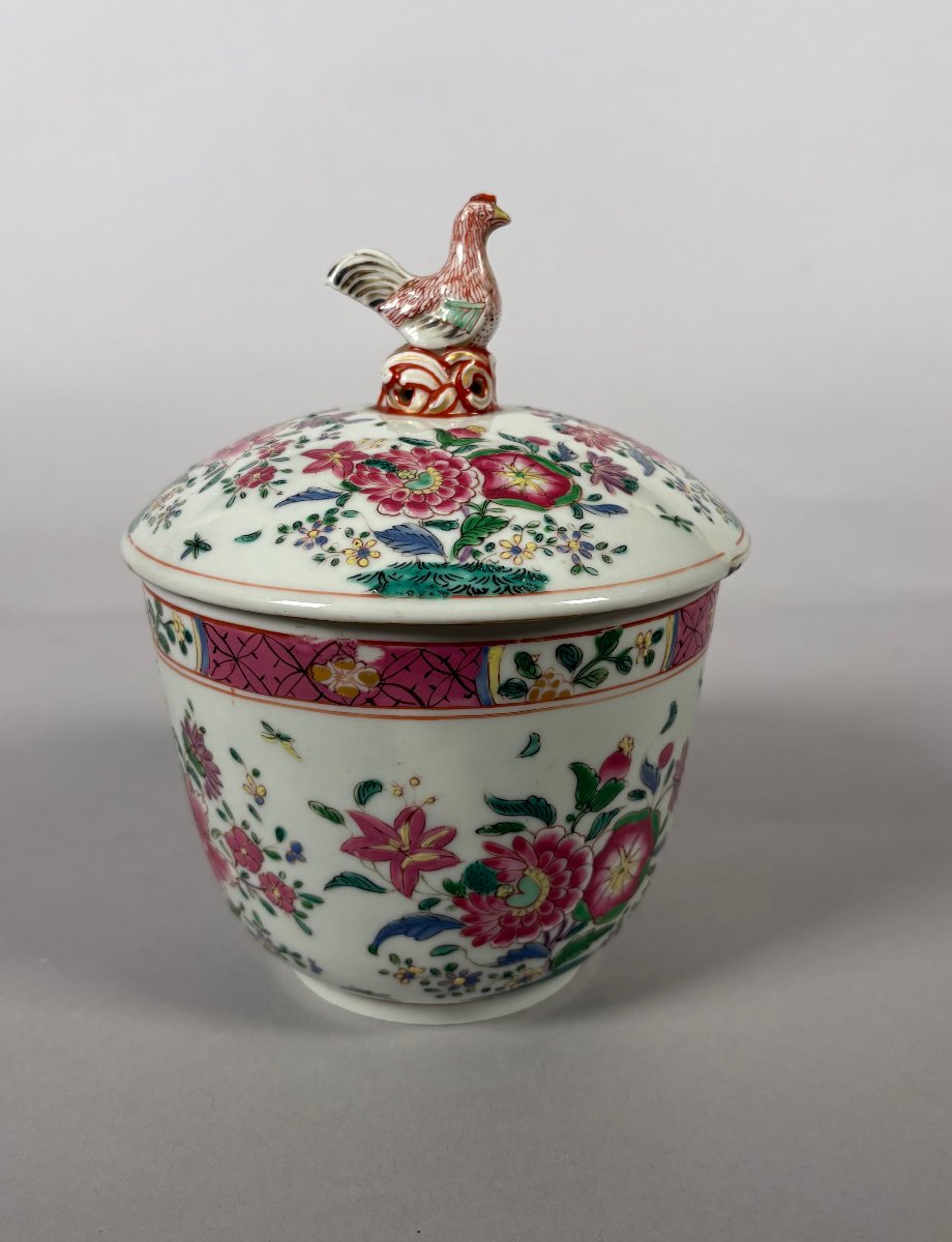 Bouillon en porcelaine - Compagnie des indes orientales - XVIIIe - Chine - Famille Rose -photo-3