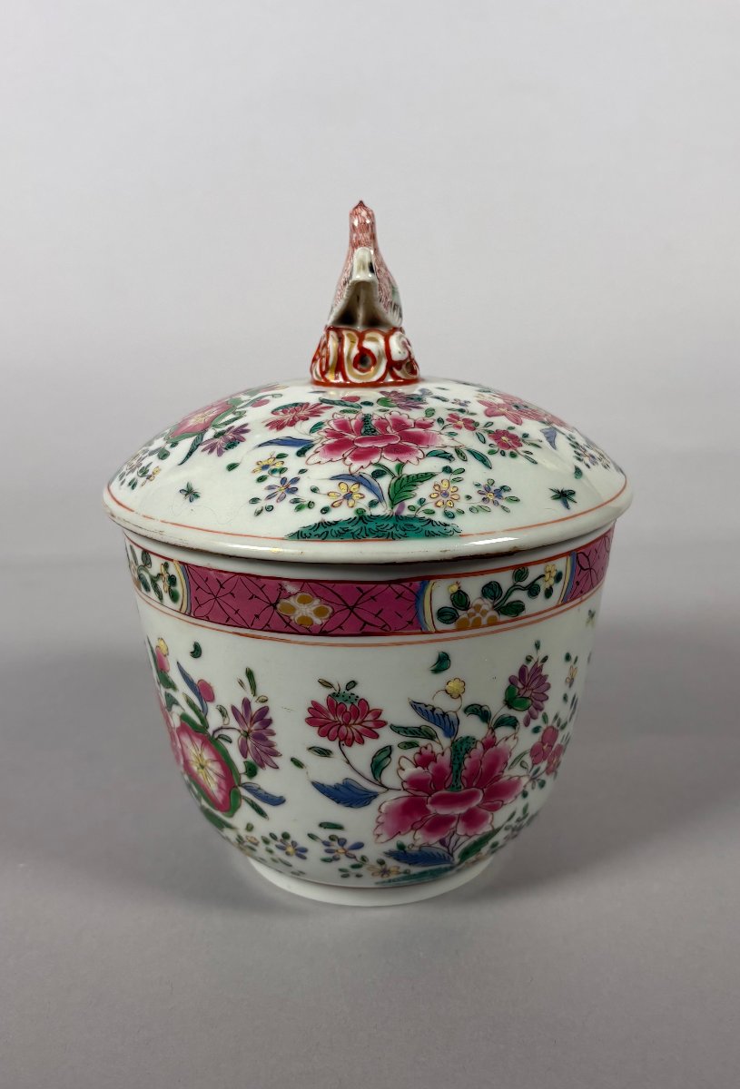 Bouillon en porcelaine - Compagnie des indes orientales - XVIIIe - Chine - Famille Rose -photo-4