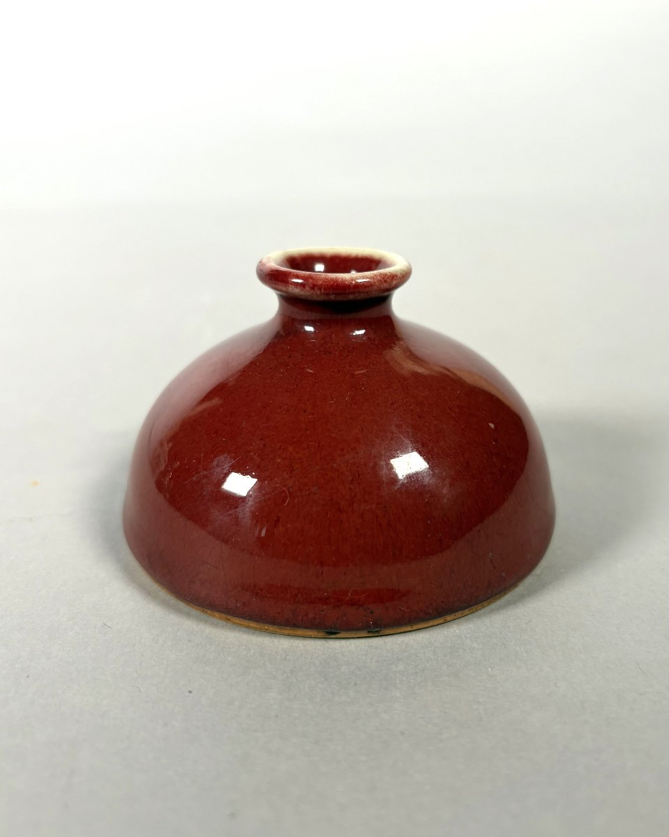 Godet a eau  en porcelaine rouge "Sang de bœuf" - Chine  XIXème siecle