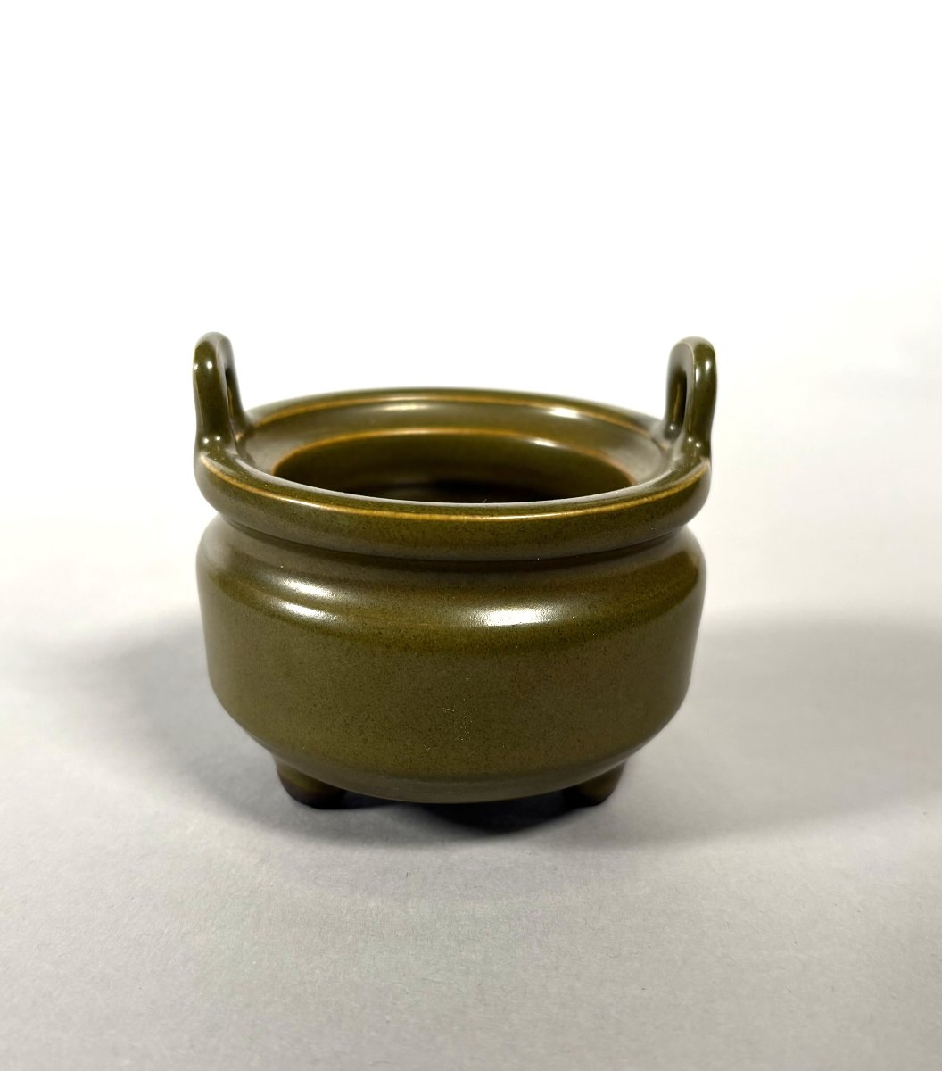"tea Powder" Porcelain Incense Burner, China, 19th Century-photo-2