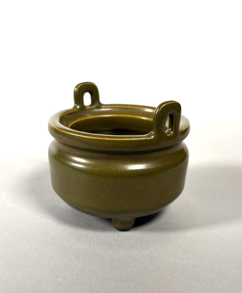 "tea Powder" Porcelain Incense Burner, China, 19th Century-photo-3