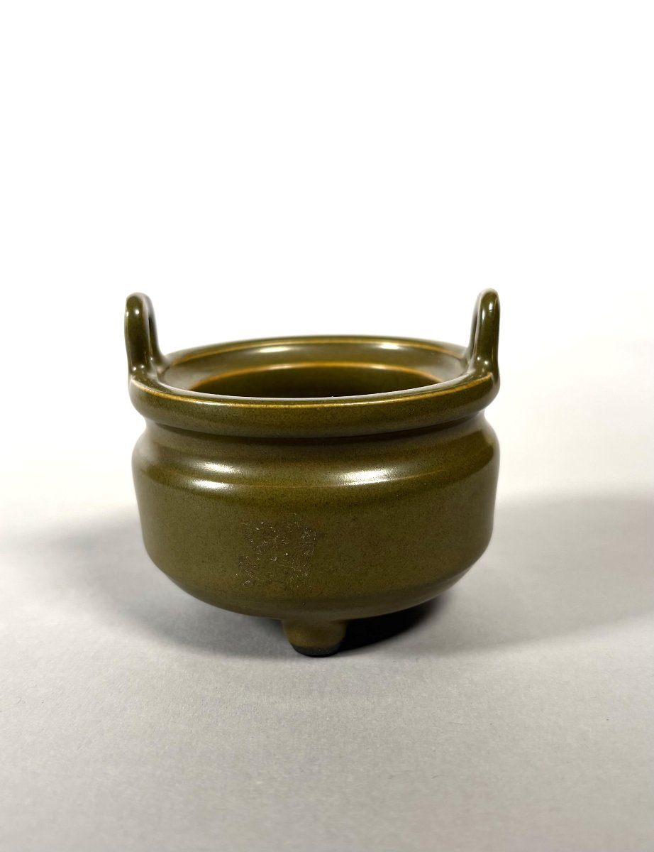 "tea Powder" Porcelain Incense Burner, China, 19th Century-photo-1