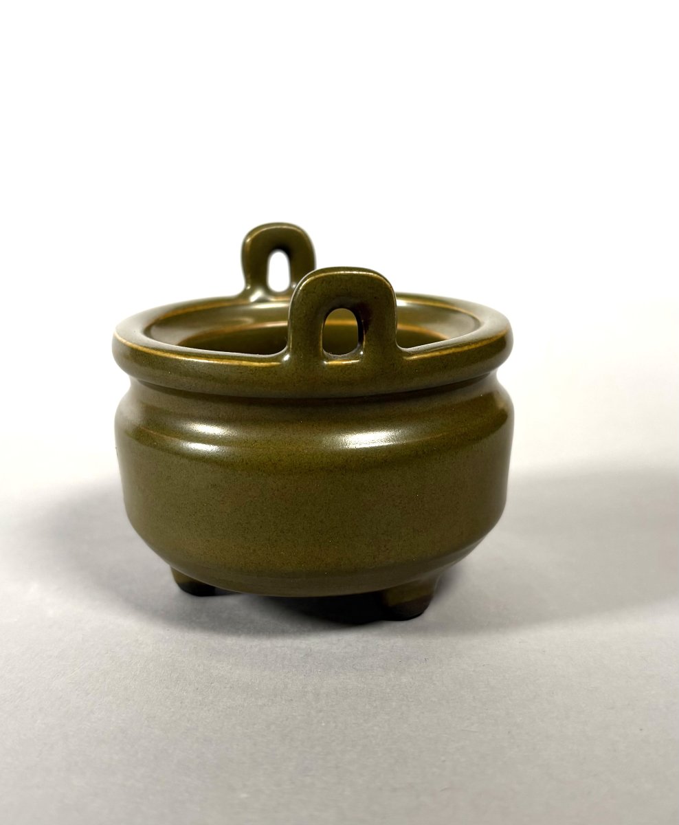 "tea Powder" Porcelain Incense Burner, China, 19th Century-photo-2