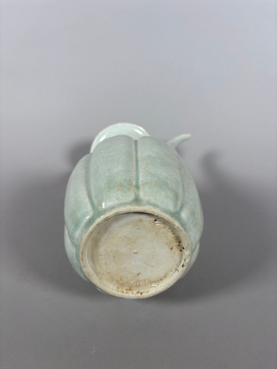 Verseuse Qinbaï en porcelaine céladon craquelé Chine, Dynastie Song (960-1279), Fours Jizhou-photo-3